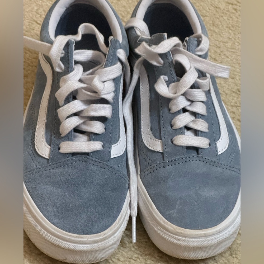 Blue sued Vans youth size 5.5 women’s 7